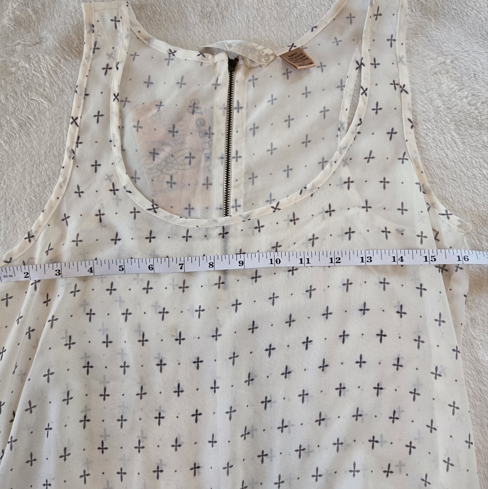 NWT Eyeshadow S Y2K Cover-up SHEER Tank Fairygoth BABYDOLL HI-LO FEMME FLOWY - Picture 13 of 15